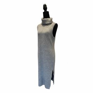 Astr Gray Sleeveless Turtleneck Maxi Dress